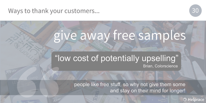 Way to Thank Customers 30